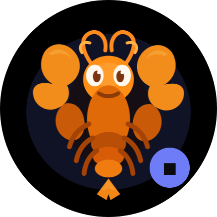 ClawWatch orange lobster avatar